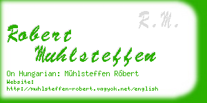 robert muhlsteffen business card