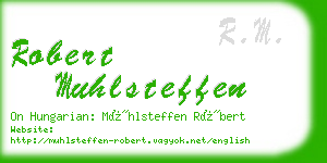 robert muhlsteffen business card